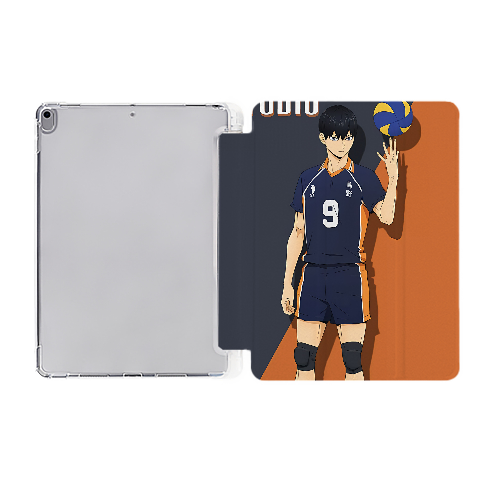 （画像用） ハイキュー!! Haikyu!! IPad ケース ペン収納付き 三つ折りスタンド PUレザー×シリコン 対応機種9.5/10.5/10.9インチ